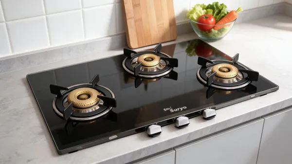 Black_Steel,_Glass_And_Brass_Gas_Stove_For_Home