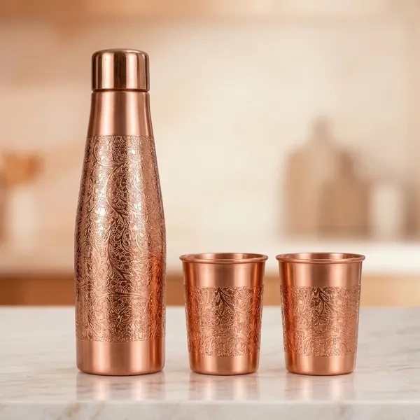 Copper_Bottle_&_Glass_Set_For_Home