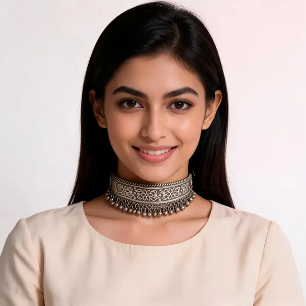Silver_Metal_Choker_For_Women