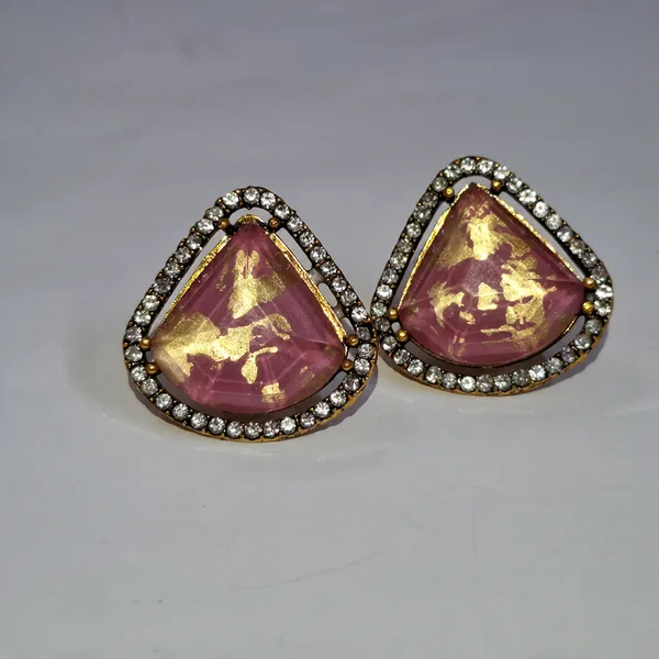 Pink_Metal_Earrings_For_Women