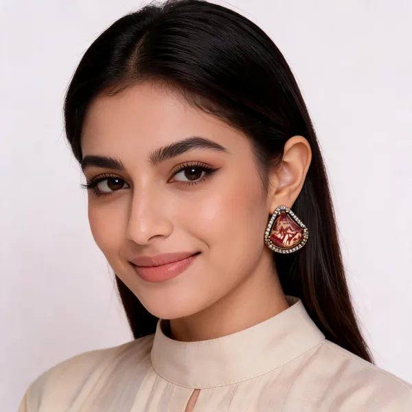 Red_Metal_Earrings_For_Women