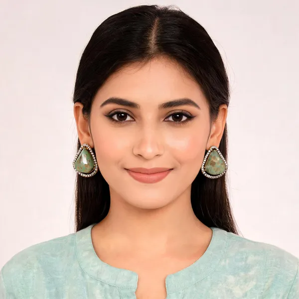 Green_Metal_Earrings_For_Women