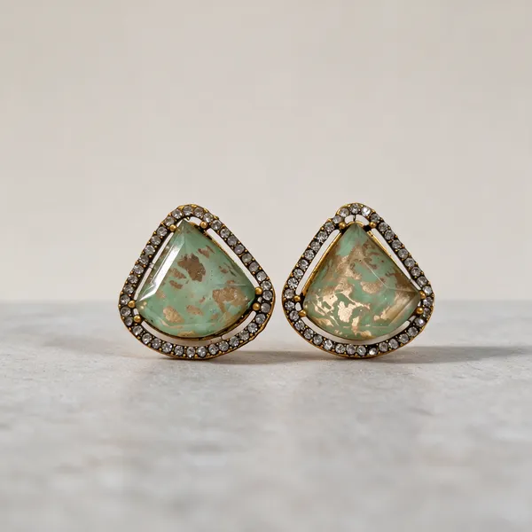 Green_Metal_Earrings_For_Women