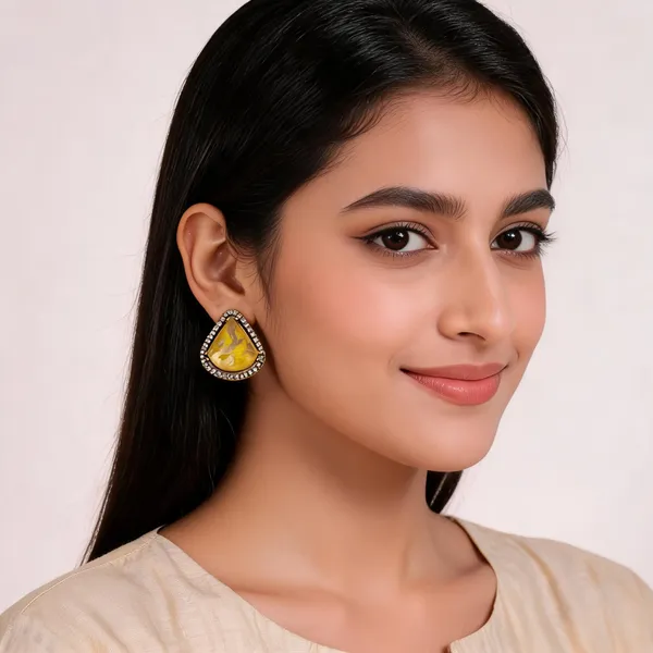 Yellow_Metal_Earrings_For_Women