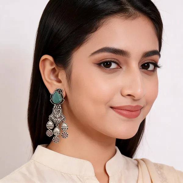 Blue_Metal_Earring_For_Women