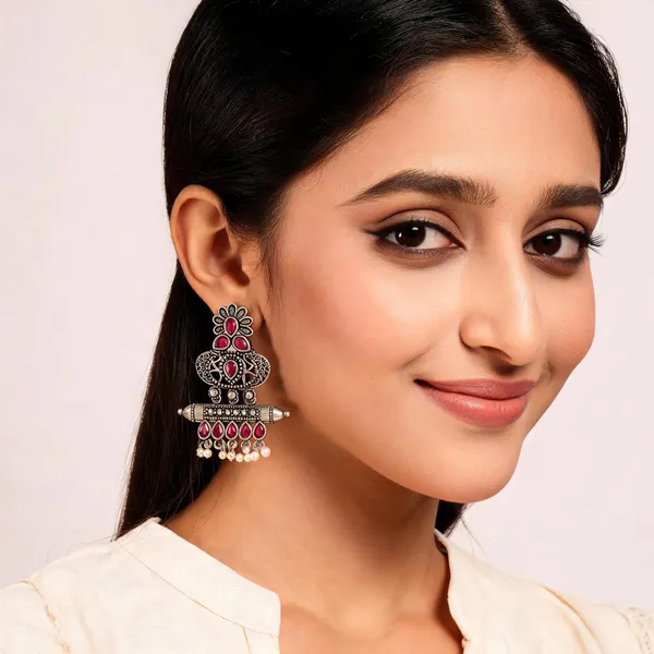 Silver_Metal_Earring_For_Women