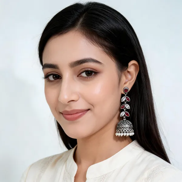 Red_Metal_Earring_For_Women