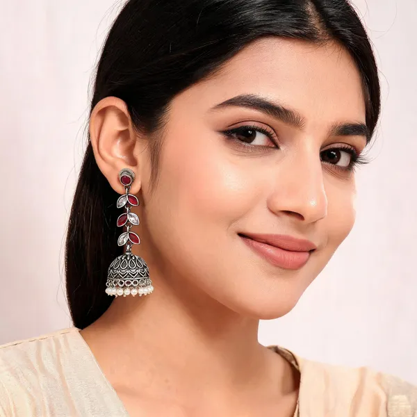 Red_Metal_Earring_For_Women