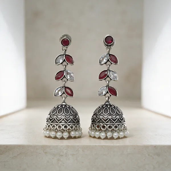 Red_Metal_Earring_For_Women