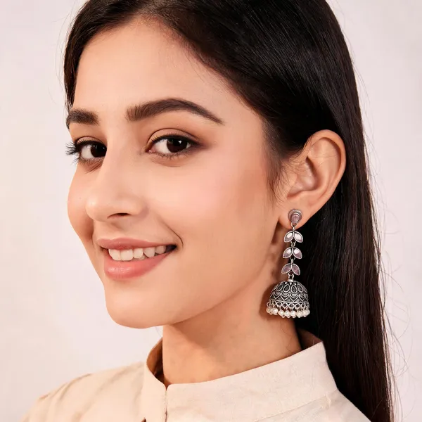 Pink_Metal_Earring_For_Women