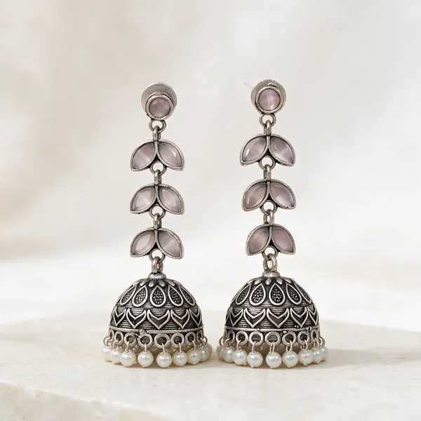 Pink_Metal_Earring_For_Women