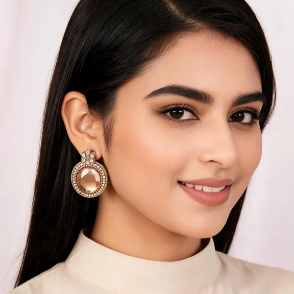 Orange_Metal_Earring_For_Women