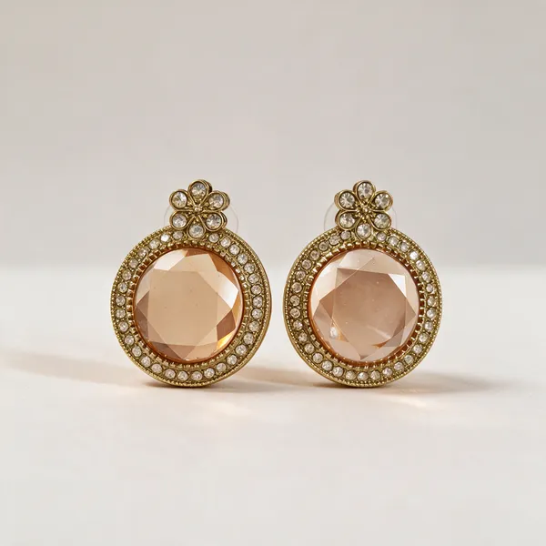 Orange_Metal_Earring_For_Women