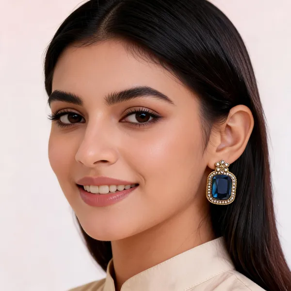 Blue_Metal_Earring_For_Women