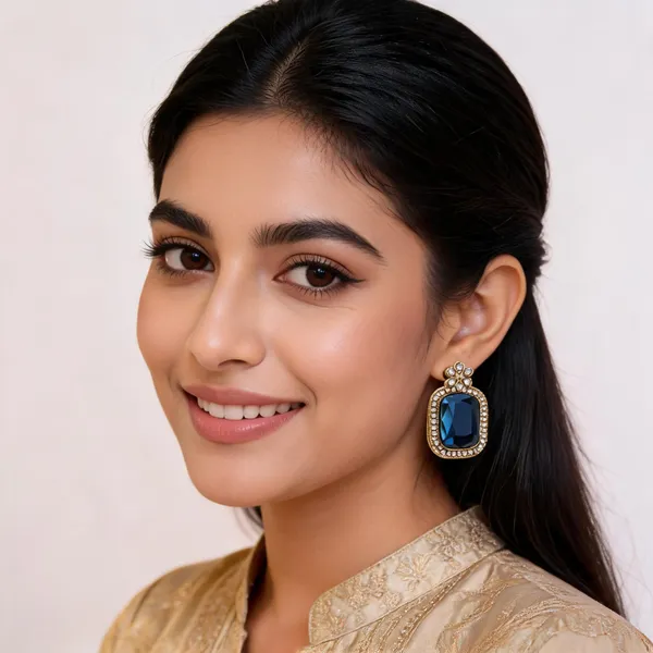 Blue_Metal_Earring_For_Women