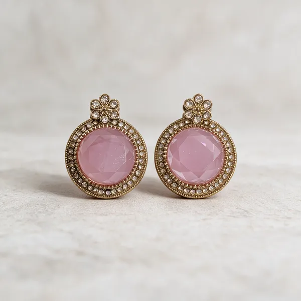 Pink_Metal_Earring_For_Women
