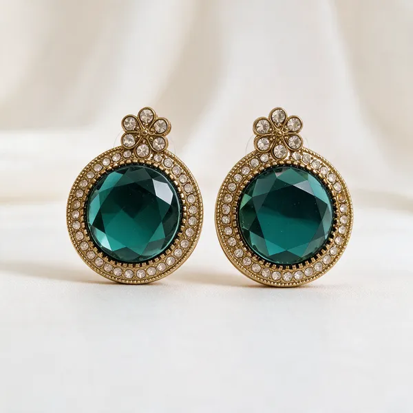 Green_Metal_Earring_For_Women