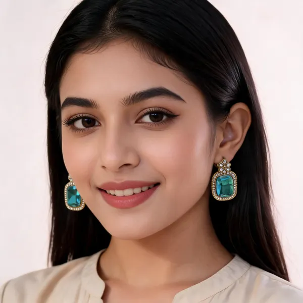 Turquoise_Metal_Earring_For_Women