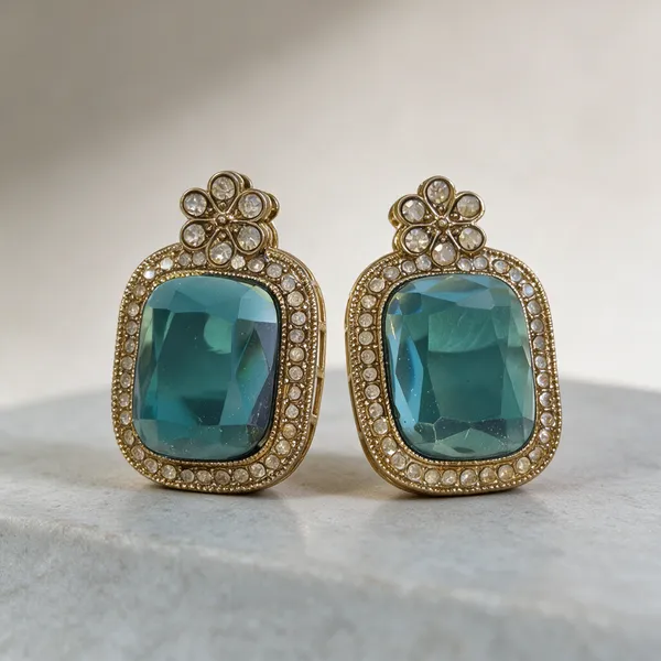 Turquoise_Metal_Earring_For_Women