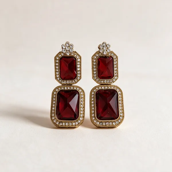 Red_Metal_Earrings_For_Women