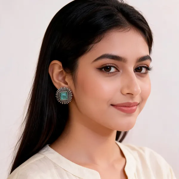 Mint_Green_Metal_Earring_For_Women
