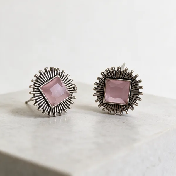 Pink_Metal_Earring_For_Women