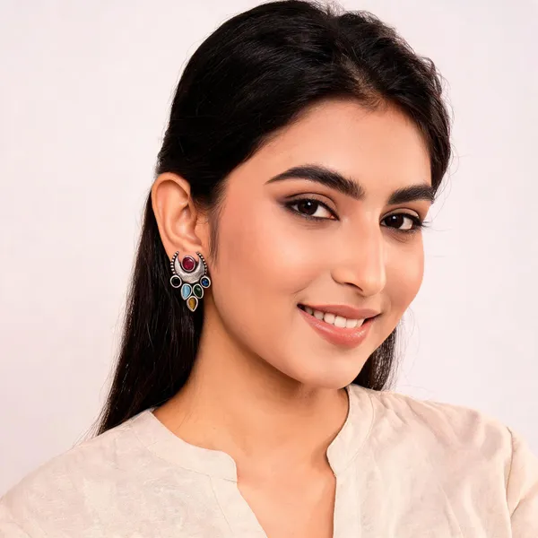 Silver_Metal_Earring_For_Women