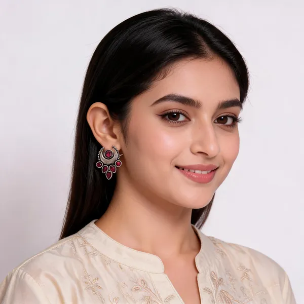Silver_Metal_Earring_For_Women
