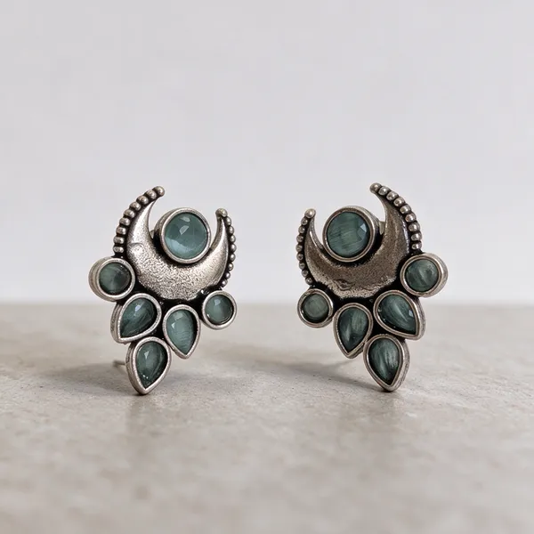 Green_Metal_Earring_For_Women