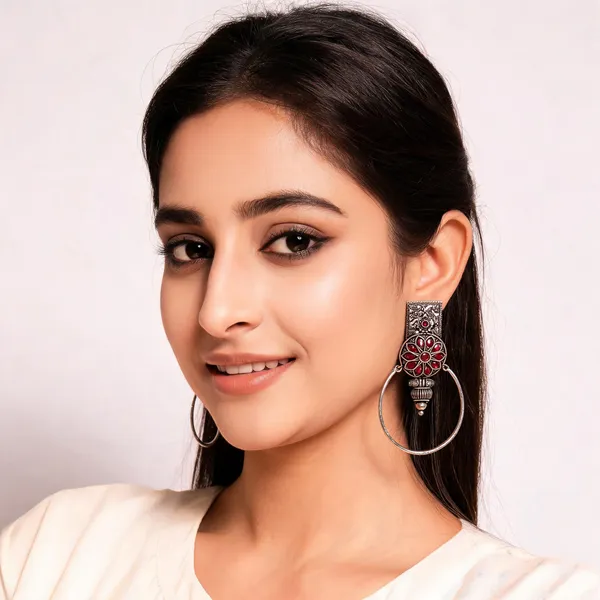 Silver_Metal_Earring_For_Women