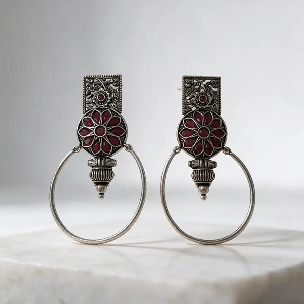 Silver_Metal_Earring_For_Women