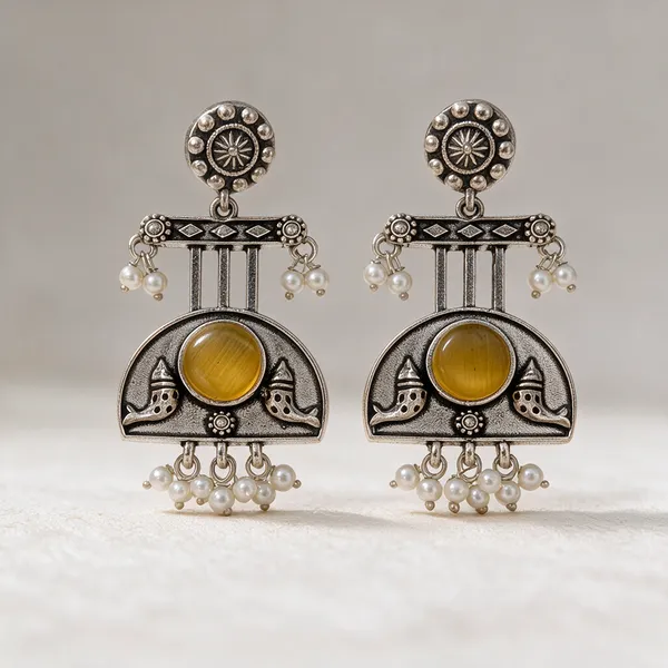 Silver_Metal_Earring_For_Women