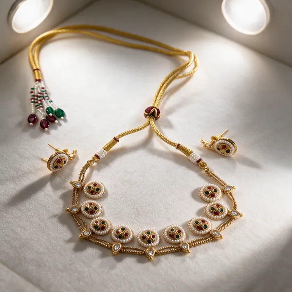 Gold_Metal_Necklace_Set_For_Women
