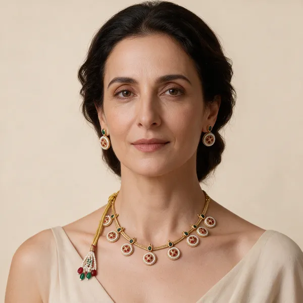 Gold_Metal_Necklace_Set_For_Women