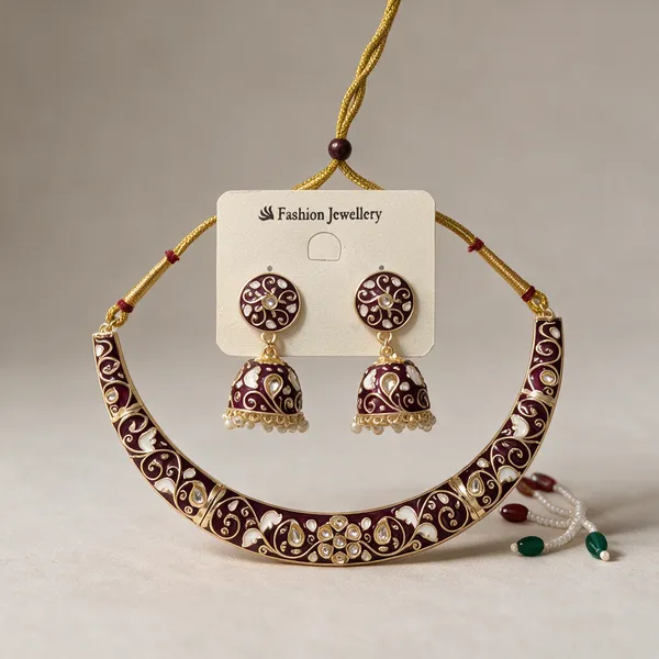 Gold_Metal_Necklace_Set_For_Women