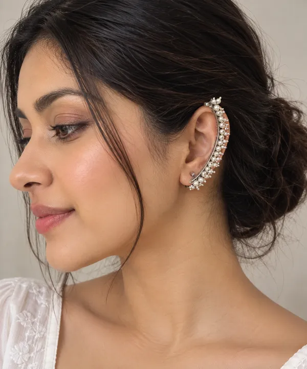 White_Metal_Earring_For_Women