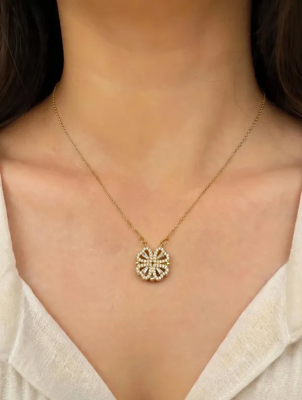 2-in-1_Magnetic_Necklace_-_Clover_&_4_Hearts