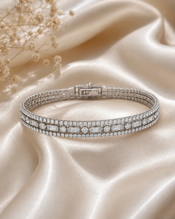 Diamond_Luxe_Baguette_Silver_Bracelet