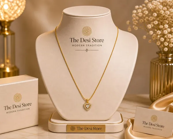 Gold_Tone_Stainless_Steel_Minimal_Heart_Pendant_Necklace_For_Women