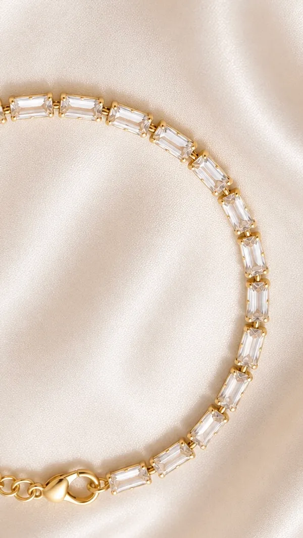 Gold_Tone_Stainless_Steel_Baguette_Stone_Bracelet_For_Women