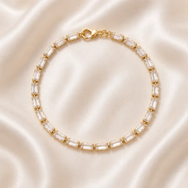Gold_Tone_Stainless_Steel_Baguette_Stone_Bracelet_For_Women