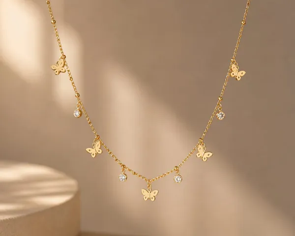 Gold_Tone_Stainless_Steel_Butterfly_Charm_Necklace_For_Women