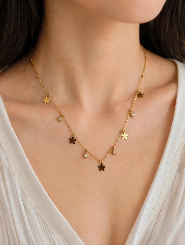 Multi_Flower_Charm_Necklace_-_The_Lucky_Clover_Chain_🍀