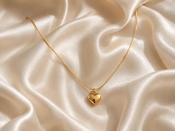 Gold_Tone_Stainless_Steel_Delicate_Heart_Pendant_Necklace_For_Women