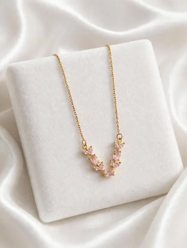 Pink_Tulip_Pendant_Necklace_-_Gold_Plated_Anti_Tarnish_-_Daily_Wear_Party_Necklace_for_Girls