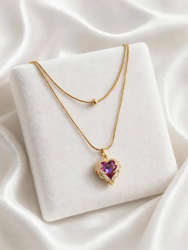Purple_Heart_Double_Layer_-_The_Valentine_Necklace_💜