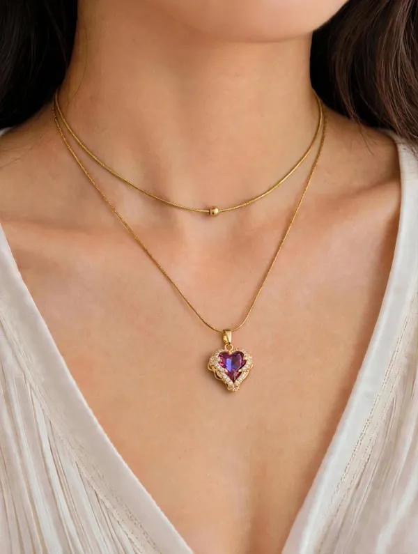 Purple_Heart_Double_Layer_-_The_Valentine_Necklace_💜