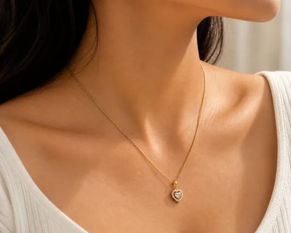 Gold_Tone_Stainless_Steel_Minimal_Heart_Pendant_Necklace_For_Women