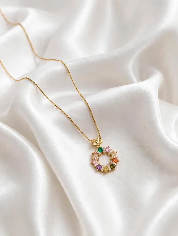 Rainbow_Gemstone_Wreath_Necklace_-_Party_Wear_Dainty_Chain