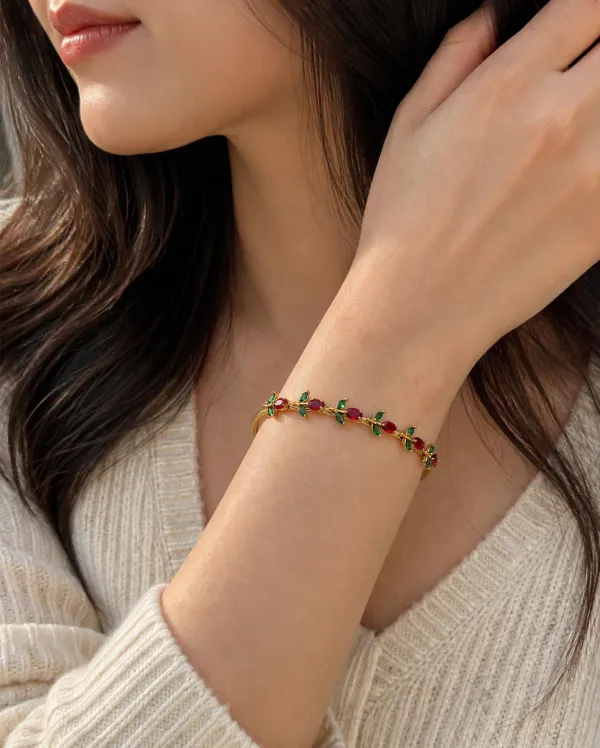 TULIP_-_Ruby_Garden_Gold_Kada_Bracelet